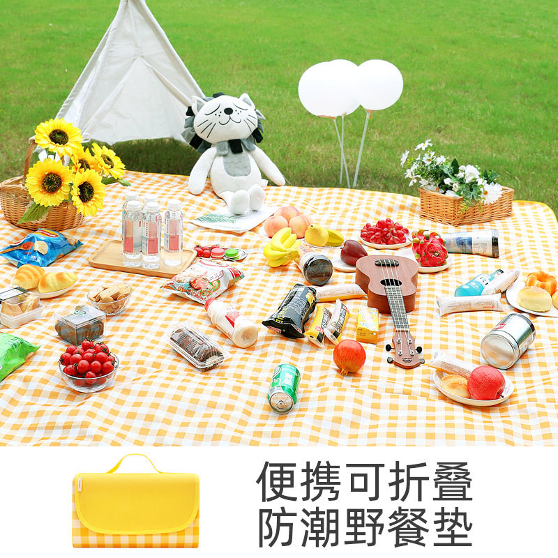 隔脏野餐垫户外防潮垫单双人防水防油沙滩垫草坪野营帐篷地垫子