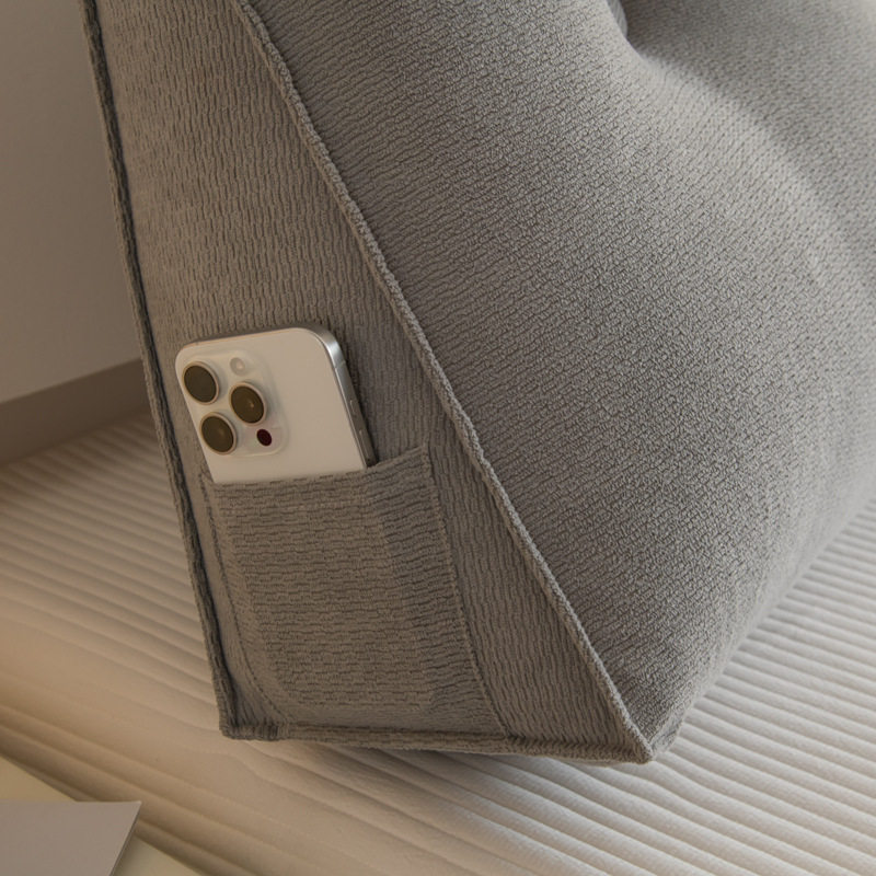 竹节绒床头靠垫靠枕可拆洗宿舍软包床上护腰枕榻榻米三角沙发靠背