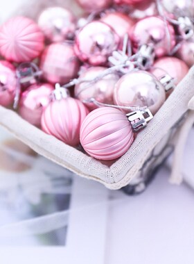 速发挂饰新款圣诞球盒装圣诞彩球圣诞树挂件蓝色装货用品圣诞节现