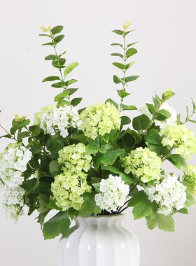 速发绣球花装束落地假花客厅餐桌摆设电视柜家居花饰花样板房摆件