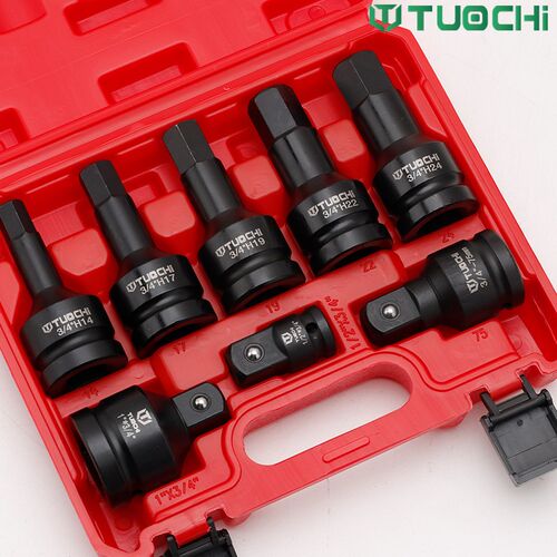 速发重型内六角批头组套旋具套筒批头H14H17H1H22H24变方/4寸1mm