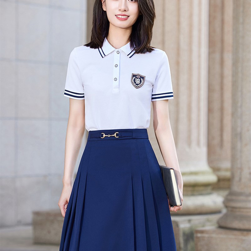 速发教师职业上衣夏季新款培训中心幼儿园幼师园服工作服行政服