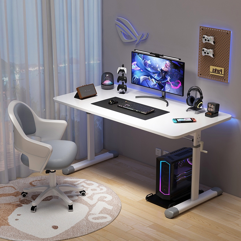 速发电脑室电竞桌轻桌写字桌简易屋宿舍可升降卧奢学生学习桌