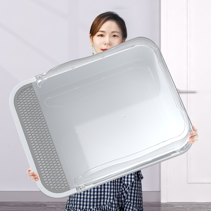 速发猫砂盆大号猫砂外超防号半封闭式猫厕所隔臭大盆溅猫咪用品防