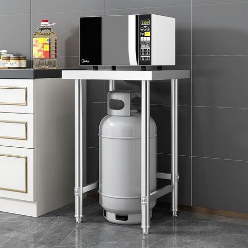 速发一层不锈纳工作荷面饭店灶台打台架子厨房做饭切菜桌子下空收