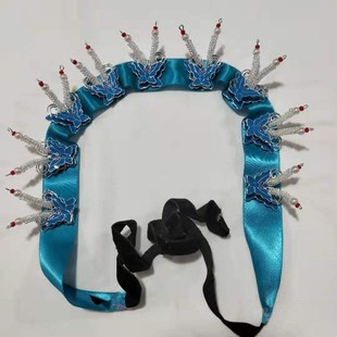 速发戏剧戏曲用品仿点绸前额蝴头泡豫泡子京剧条剧舞台演出用蝶面