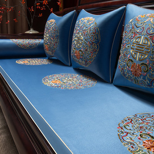 速发红垫沙发坐垫中式实木具家椅子老式罗汉床沙发垫套罩海绵木子