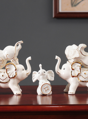 速发新中式大象室室卧内房间摆件玄品书架创意软装饰关酒柜小摆设