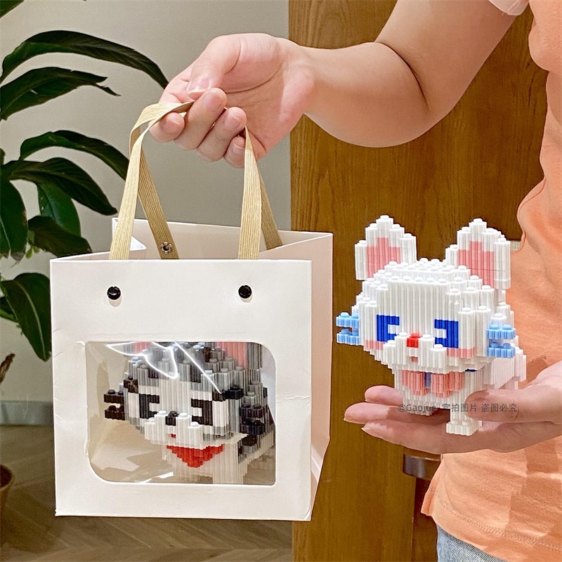 速发中华工园猫白猫猫花狸桌面装饰摆件手田卧室工位