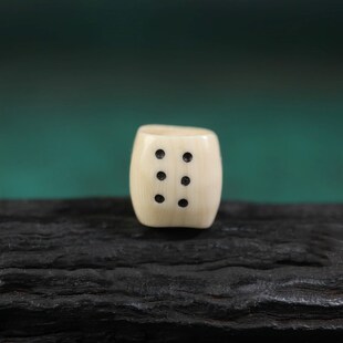 速发1m仿牙手工雕刻料器吉祥天母骰子配珠藏玩文式佛珠腰珠顶珠配