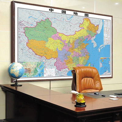 速发世界中国装饰吸画挂版老板办公室背景墙客厅墙面磁挂高清新图