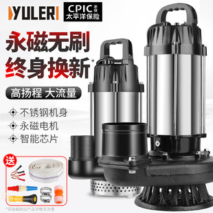 速发无刷直流潜水抽48V60V72V电动车电瓶寸4寸灌溉泵水泵农家