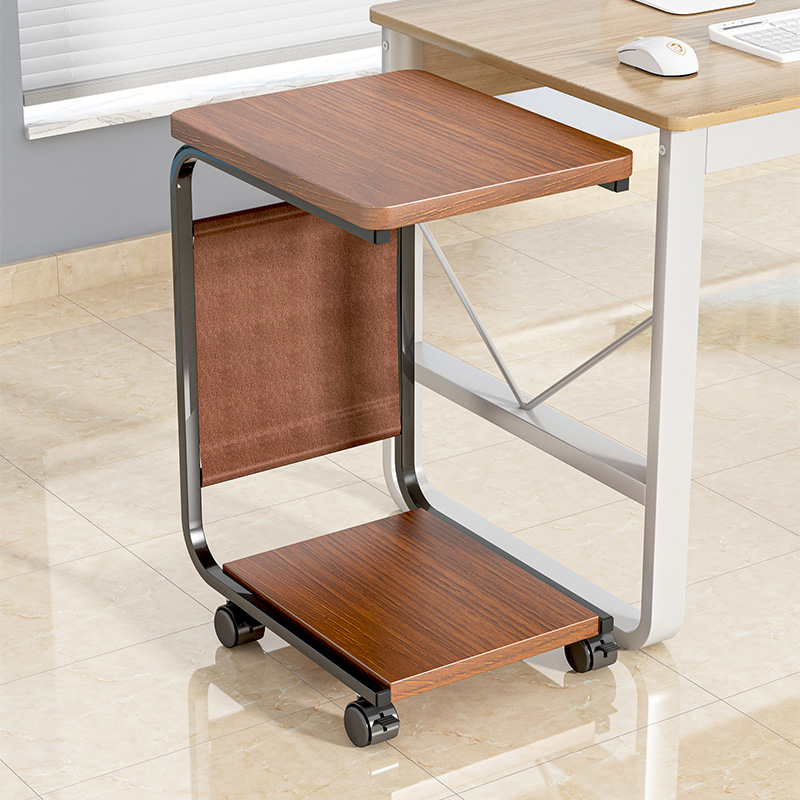 速发电脑物机托架可移动办公室式主架家用带轮台置机箱收纳支架