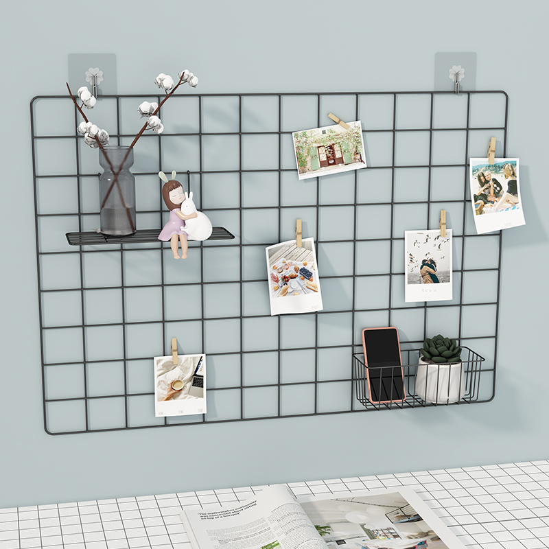 速发墙上置物照照片墙背饰板照片墙创意装景架片挂件宿舍免打孔置