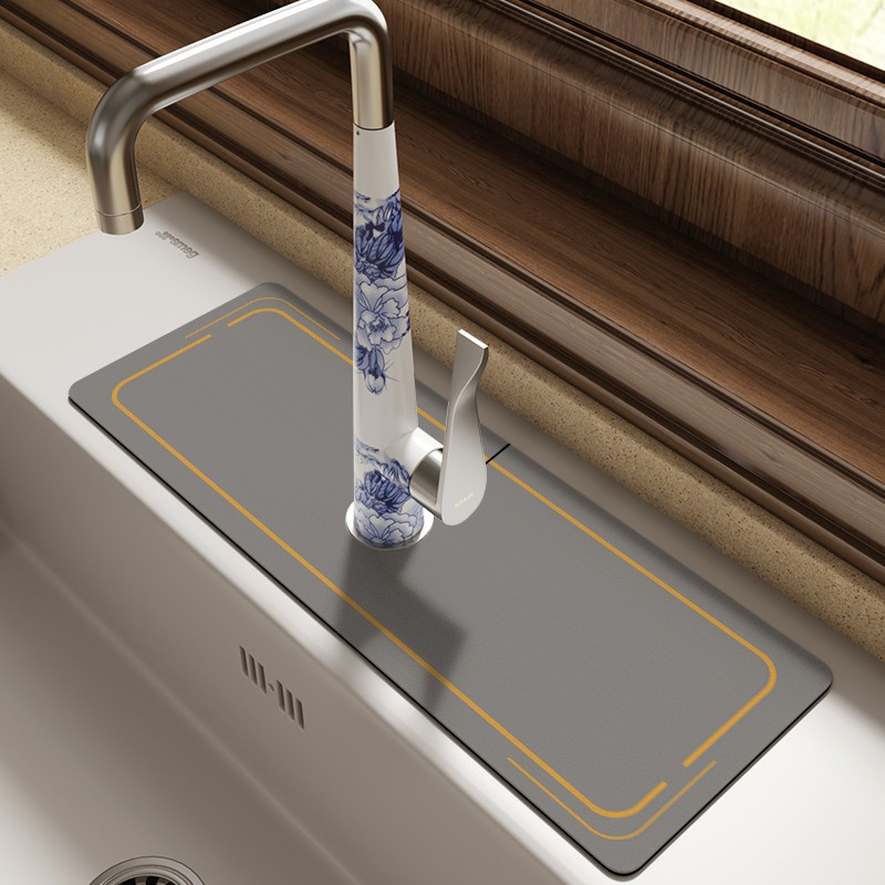 速发新中台厨房吸水垫浴室干手水池式硅藻泥沥水垫防霉速洗垫子