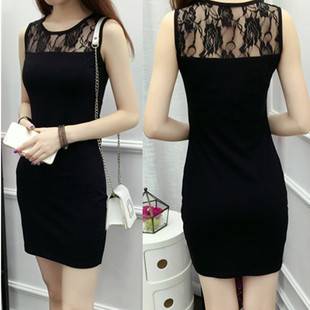 网纱连衣裙 包臀中长款 春夏新款 内搭性感蕾丝吊带背心裙女打底修身
