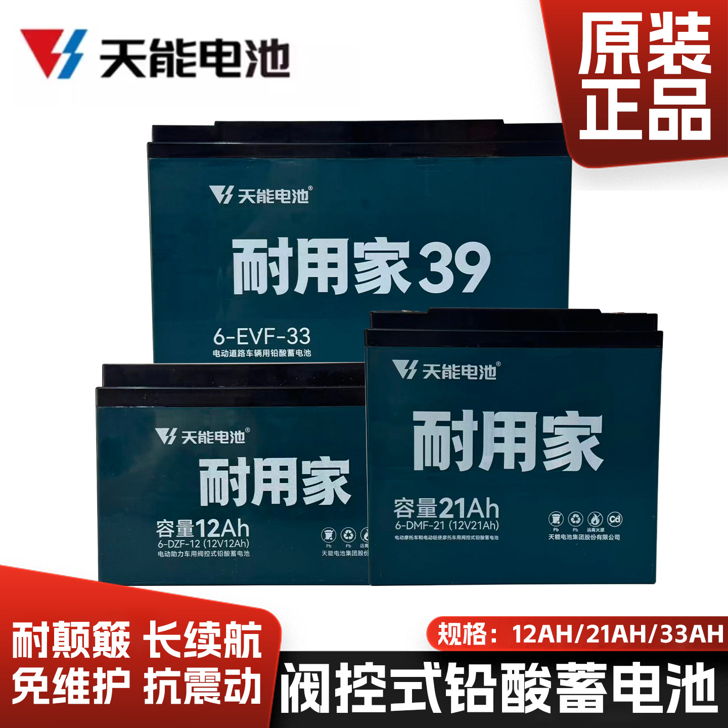 天能21ah爱玛雅迪铅酸蓄电池