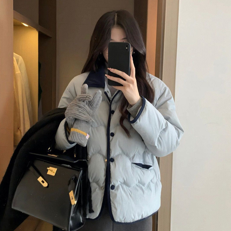 花兮2024年新款韩版羽绒棉服女冬季短款小个子宽松显瘦棉衣小香风