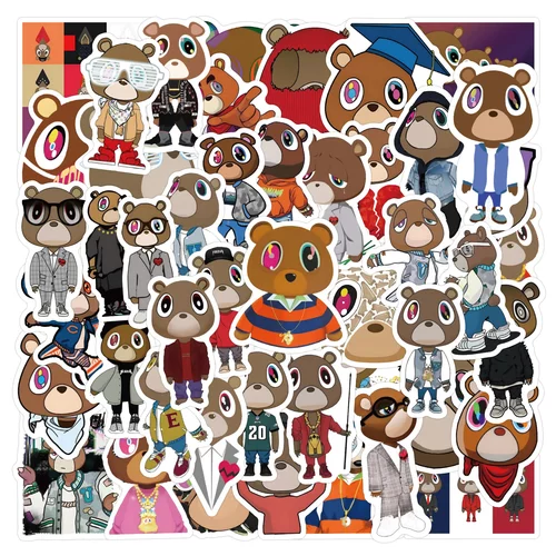 60张KanyeGraduationBear贴纸