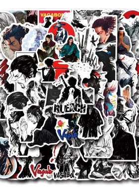 55张Vagabond新款涂鸦跨境贴纸装饰笔记本滑板车水杯防水头盔贴纸