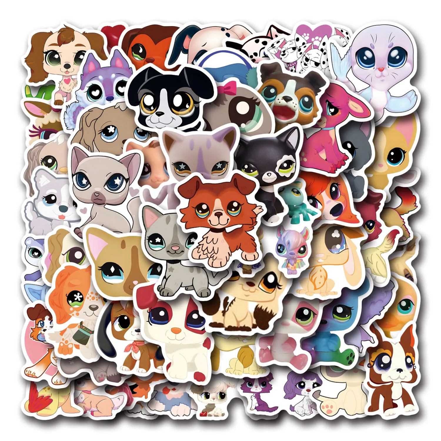 55-110张Littlest Pet Shop涂鸦DIY贴纸装饰滑板行李箱防水贴纸