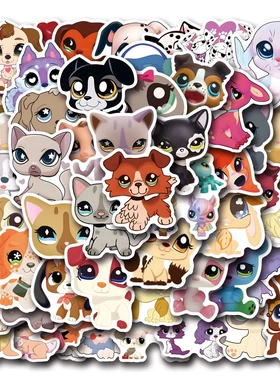 55-110张Littlest Pet Shop涂鸦DIY贴纸装饰滑板行李箱防水贴纸