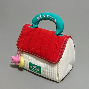 小房子化妆包女大容量便携式分区收纳包旅行手提包可爱2024新款