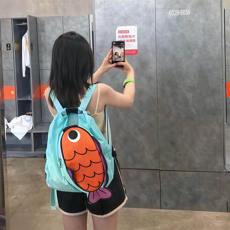 成人儿童游泳包干湿分离海边旅行收纳包男女孩背包轻便可爱双肩包