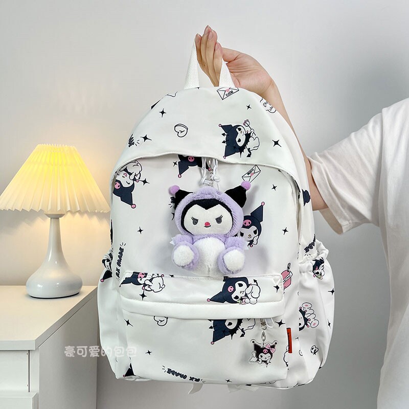 日系ins库洛米初中女生大学生书包可爱大容量双肩包2023新款背包