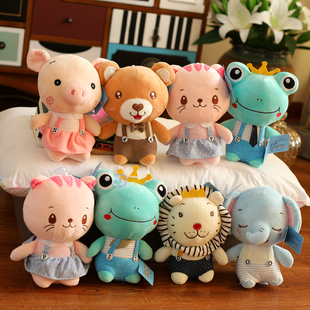 速发护机娃娃毛绒玩具守抓熊猪猪大象狮子玩娃婚礼庆娃偶礼物