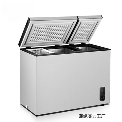 速发爆款双门冰柜家用冷柜大容量小型超市商用立式冷冻冷藏两用多