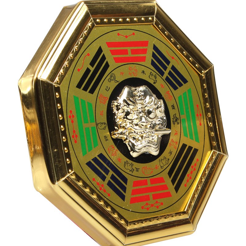 速发合金狮咬剑八卦镜摆件尖角挂件挂件摆饰摆件