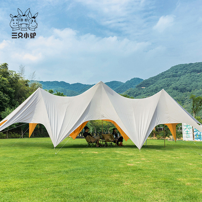 速发户外莲花云顶重山双峰篷幕帐天雨营野营加厚防露八爪