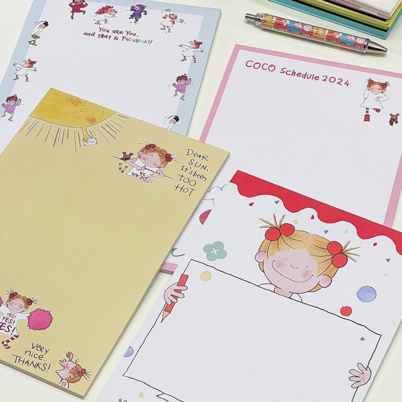 新款Coco酱女孩高颜值拍纸本学生彩色创意记事草稿厚实B5可撕本子