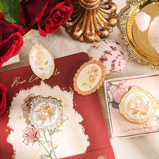 自制花月正春风浮雕金属夹子文具长尾夹票据夹diy手账夹子装订夹