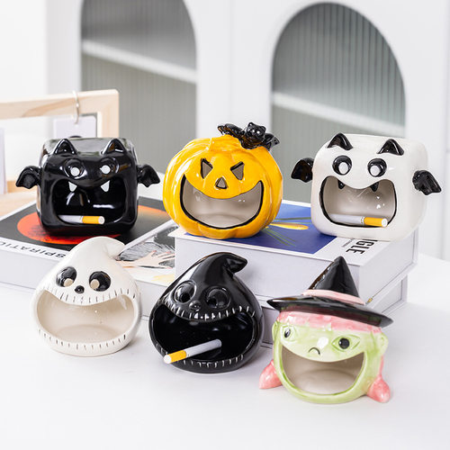 可爱鬼万圣节蝙蝠南瓜烟灰缸