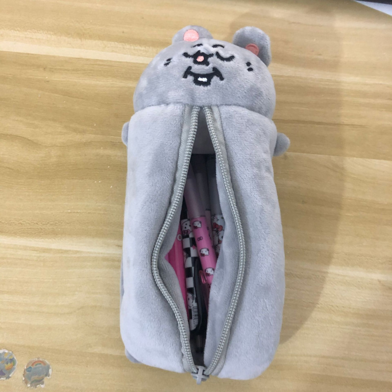 美叽大鼠卡通毛绒笔袋