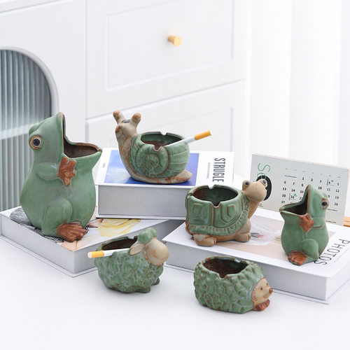 创意烟灰缸轻奢防飞灰桌面摆件