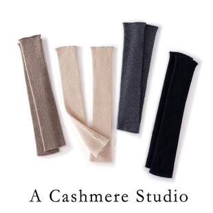 100%生态纯羊绒手臂套假袖子女秋冬长款露指半指护胳膊套防寒护袖