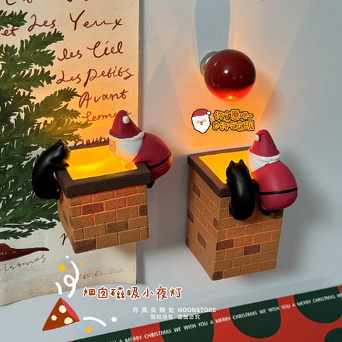 发光圣诞礼物创意磁吸冰箱贴