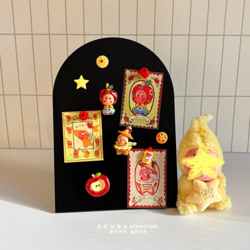 ins苹果可爱磁吸冰箱贴装饰铁板