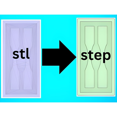 STL OJB格式转STEP 逆向建模 3D格式转换 Spaceclaim 仿真前处理