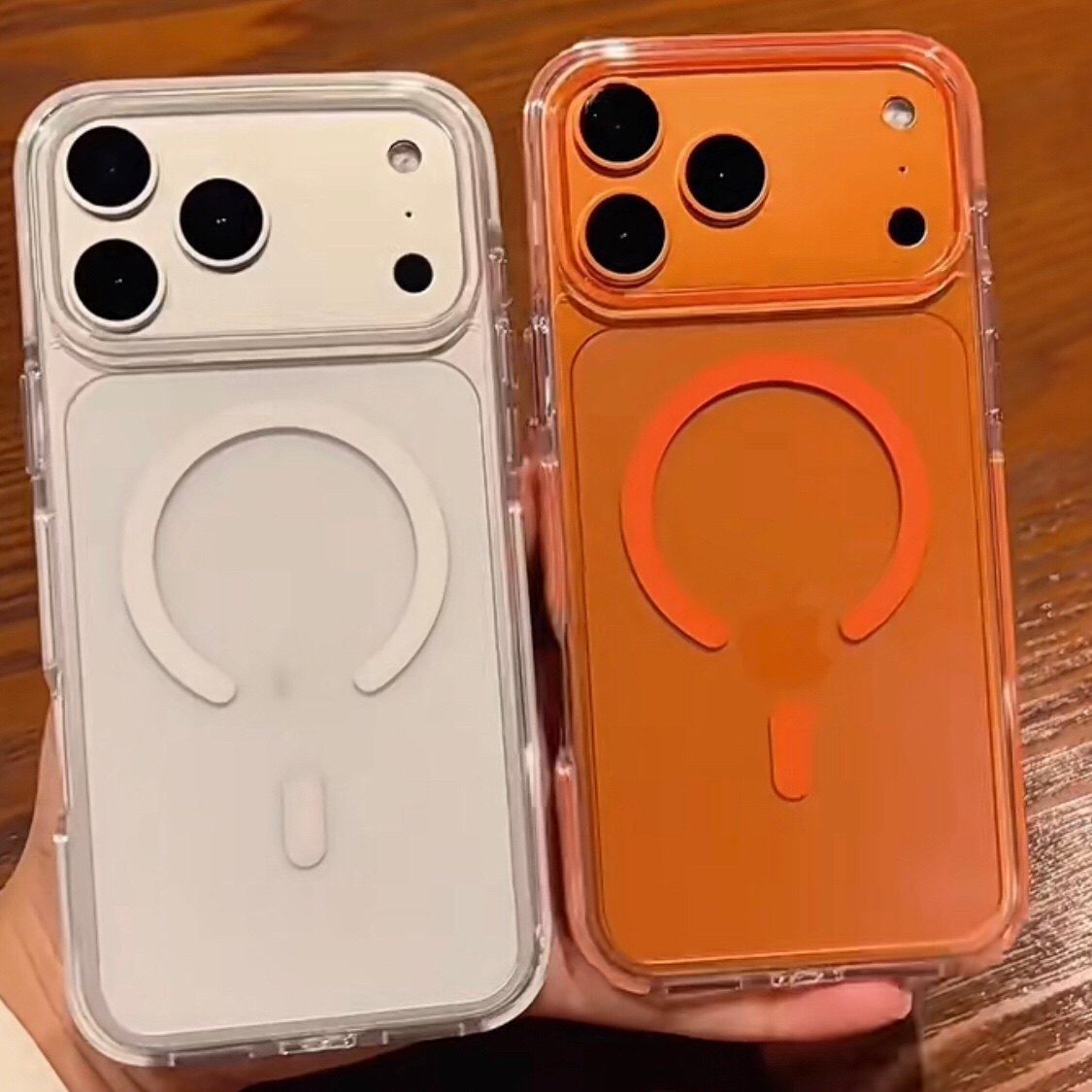 MagSafe磁吸苹果17Pro透明撞色壳16Pro适用iPhone15ProMax明星同款iPhone13/14Pro简约12手机壳防摔17保护套