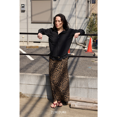 ZUKIZUKI 大弹力！野性美豹纹长裙