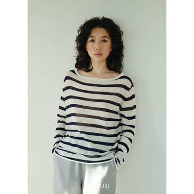 ZUKIZUKI 日本进口纱线条纹衫