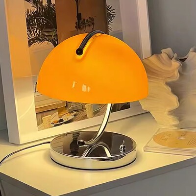 玻璃卧室床头灯电镀可爱铁艺