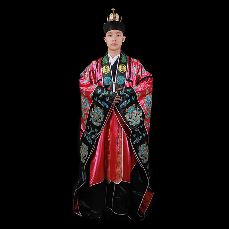 速发班衣粉色五龙法衣机绣服金丝经衣盘服道法高绛衣