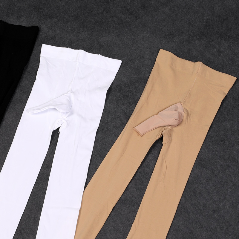 男士春秋光腿神器连裤袜性感丝袜加厚情趣jj套诱惑伪娘打底袜恋足