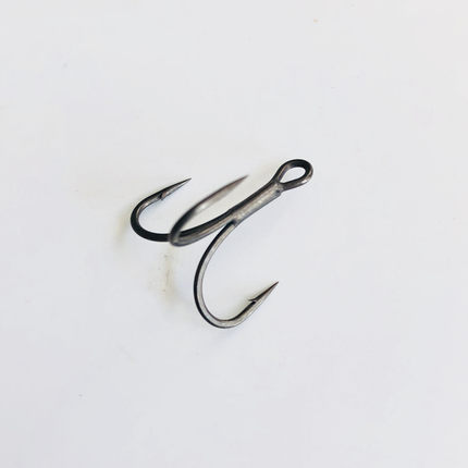 铁氟龙三本钩黑镍6066-3X假饵配件鱼钩 路亚钩海钓加强铁板尾钩