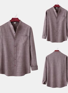 纯色宽松长袖开衫Men's solid color loose fitting long sleeves